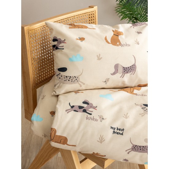 Σεντόνια Παιδικά Μονά Σετ My Kingdom MK783 Cotton Palamaiki (110x200+30 )Με Λάστιχο 3Τεμ