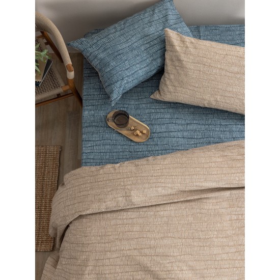 Σεντόνια Υπέρδιπλα Σετ Fashion Life FL6301 Cotton Palamaiki (170x200+32 )Με Λάστιχο 4Τεμ