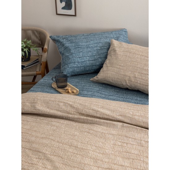 Σεντόνια Υπέρδιπλα Σετ Fashion Life FL6301 Cotton Palamaiki (170x200+32 )Με Λάστιχο 4Τεμ