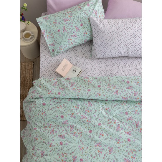 Σεντόνια Υπέρδιπλα Σετ Fashion Life FL6304 Cotton Palamaiki (170x200+32 )Με Λάστιχο 4Τεμ
