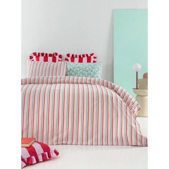 Σεντόνια Υπέρδιπλα Σετ City Life CL202 Cotton Palamaiki (170x200+32 )Με Λάστιχο 4Τεμ