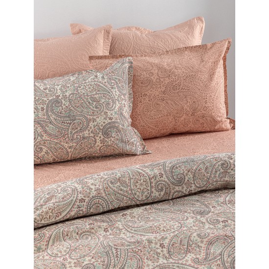 Σεντόνια Μονά Σετ Estella Ste101 Tencel -Cotton Palamaiki (110x200+32 )Με Λάστιχο 3Τεμ