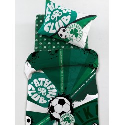 Σεντόνια Μονά Σετ Official Team Licenced Panathinaikos FC12 Cotton Palamaiki (110x200+30 )Με Λάστιχο 3Tεμ