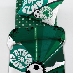 Μαξιλαροθήκες Σετ Official Team Licenced Panathinaikos FC12 Cotton Palamaiki (52x72) 2Tεμ
