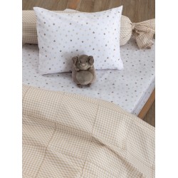 Σεντόνι Κούνιας Bon Bon BB100 Beige Cotton Palamaiki (130x170) 1Τεμ