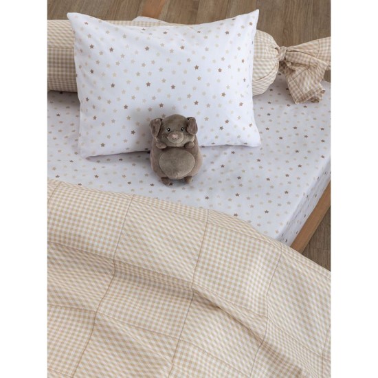 Πάπλωμα Βρεφικό Κούνιας Bon Bon BB100-BB101 Beige Cotton Palamaiki (110x150) 1Τεμ