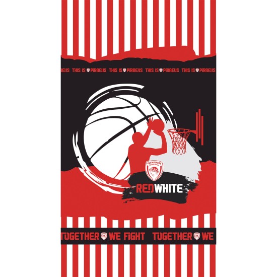 Πετσέτα Θαλάσσης Official Team Licenced NM OLYMPIAKOS-2 Micro Palamaiki (90x160) 1Τεμ