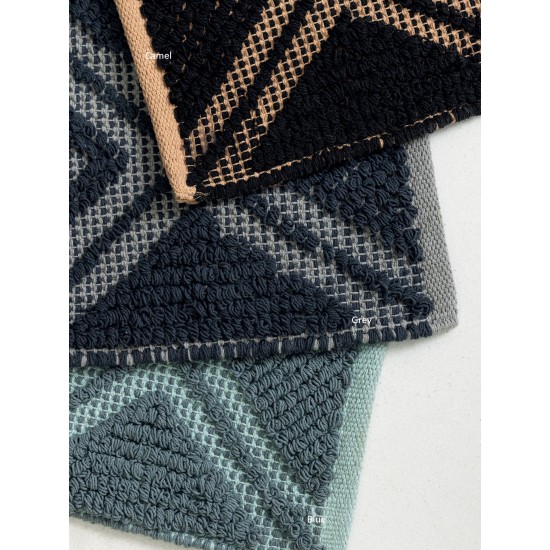 Χαλάκι Κουζίνας Kitchen Rugs Chang Blue Cotton Palamaiki (60x120) 1Τεμ