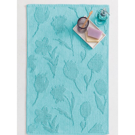 Πατάκι Μπάνιου Bathmats Yang Turquoise Cotton Palamaiki (50x80) 1Τεμ