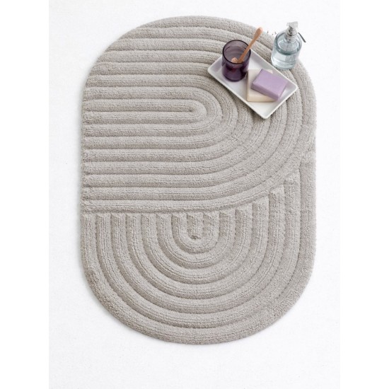 Πατάκι Μπάνιου Bathmats Oren Silver Cotton Palamaiki (50x80) 1Τεμ