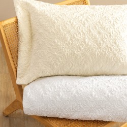 Κουβερλί Υπέρδιπλο Σετ Bridal WED 105 White Micro Palamaiki (240x260) 3Τεμ
