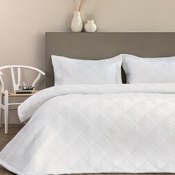 Κουβερλί Υπέρδιπλο Σετ Bridal WED 106 Ecru Micro Palamaiki (240x260) 3Τεμ