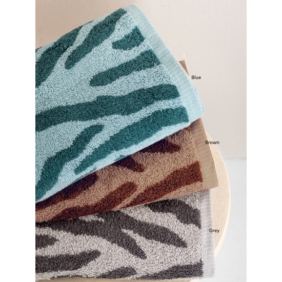 Πετσέτα Προσώπου Bath Towels Zeb Brown Cotton Palamaiki (50x90) 1Τεμ