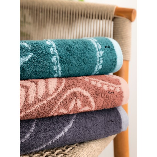 Πετσέτα Προσώπου Bath Towels Lap Rose Cotton Palamaiki (50x90) 1Τεμ