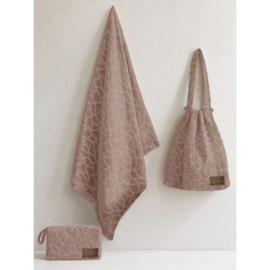 Τσάντα Θαλάσσης Beach Towels PD Brown Cotton Palamaiki (40x45x20) 1Τεμ