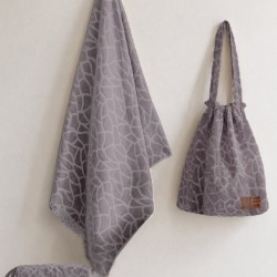 Τσάντα Θαλάσσης Beach Towels PD Grey Cotton Palamaiki (40x45x20) 1Τεμ