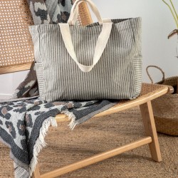 Τσάντα Θαλάσσης Beach Bag Black Palamaiki (35x35x15) 1Τεμ