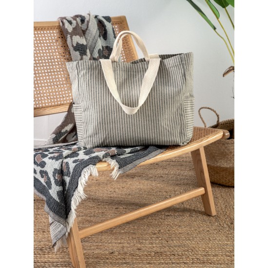 Τσάντα Θαλάσσης Beach Bag Black Palamaiki (35x35x15) 1Τεμ Τσάντα Θαλάσσης Beach Bag Black Palamaiki (35x35x15) 1Τεμ