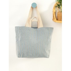 Τσάντα Θαλάσσης Beach Bag Blue Palamaiki (35x35x15) 1Τεμ