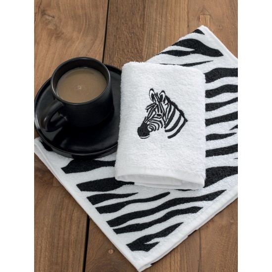 Πετσέτες Κουζίνας Σετ Kitchen Towels MH400 Zebra Cotton Palamaiki (30x50) 2Τεμ