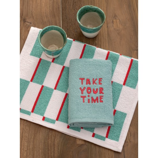 Πετσέτες Κουζίνας Σετ Kitchen Towels MH400 Time Cotton Palamaiki (30x50) 2Τεμ