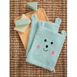 Γάντια Μπάνιου Σετ Baby Bath BG100 Aqua Cotton Palamaiki (17x23) 2Τεμ