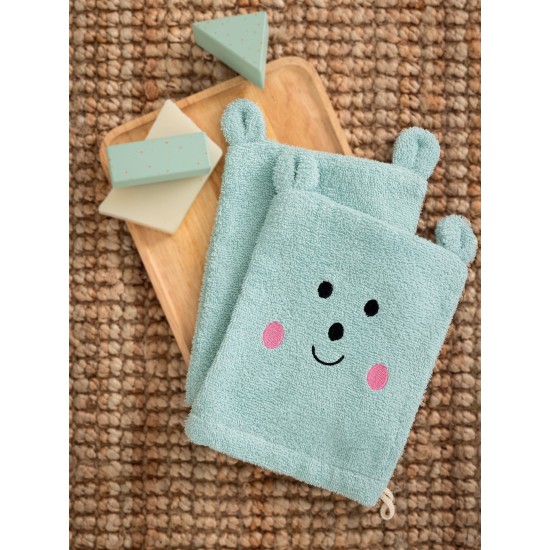 Γάντια Μπάνιου Σετ Baby Bath BG100 Aqua Cotton Palamaiki (17x23) 2Τεμ
