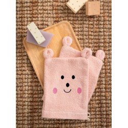 Γάντια Μπάνιου Σετ Baby Bath BG100 Pink Cotton Palamaiki (17x23) 2Τεμ