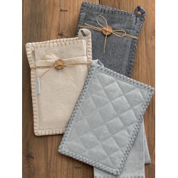 Πετσέτα Κουζίνας Kitchen Accessories MH1300 Black Cotton Palamaiki (40x70) 1Τεμ