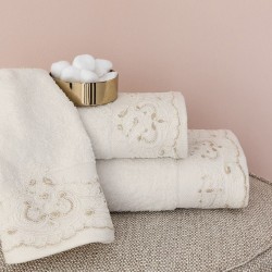 Πετσέτες Σετ Bath Towels List Cream Cotton Palamaiki 3Τεμ