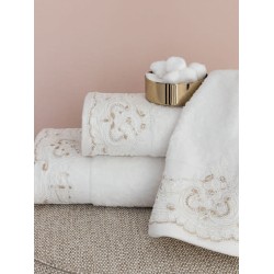 Πετσέτες Σετ Bath Towels List White Cotton Palamaiki 3Τεμ