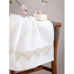Πετσέτες Σετ Bath Towels Pente White Cotton Palamaiki 3Τεμ