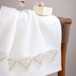Πετσέτες Σετ Bath Towels Pente White Cotton Palamaiki 3Τεμ