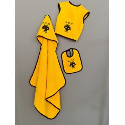 Σετ Λουτρού Baby Team Aek Baby Block Cotton Palamaiki 3Τεμ