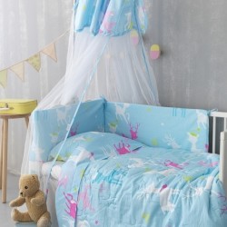 Σετ Κούνιας Σετ BS7012 Cotton Satin Palamaiki(125x180) 7Τεμ