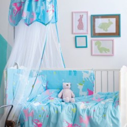 Σετ Κούνιας Σετ BS7012 Cotton Satin Palamaiki(125x180) 7Τεμ