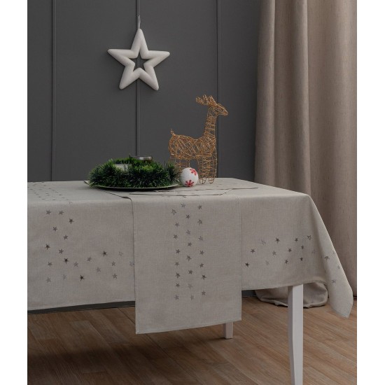 Τραπεζομάντηλο Christmas CD2 Grey Palamaiki (140x140) 1Τεμ Τραπεζομάντηλο Christmas CD2 Grey Palamaiki (140x140) 1Τεμ