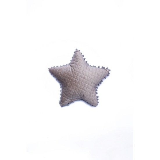 Διακοσμητικό Μαξιλάρι Covers Elwin Star Beige Velvet Micro Palamaiki (34x34) 1Τεμ