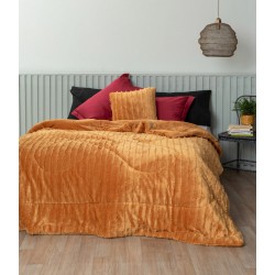 Διακοσμητική Μαξιλαροθήκη Jacquard Flannel Gwen Gold Palamaiki (50x50) 1Τεμ