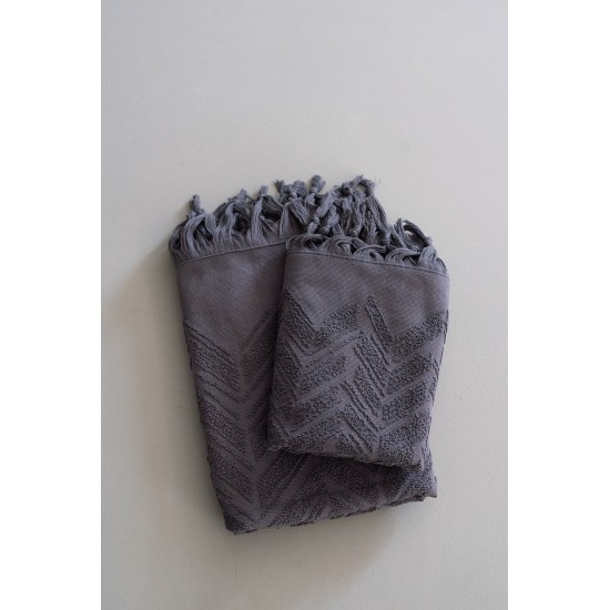 Πετσέτα Σώματος Towels Naria Steel Jacquard Cotton Palamaiki (70x140) 1Τεμ Πετσέτα Σώματος Towels Naria Steel Jacquard Cotton Palamaiki (70x140) 1Τεμ