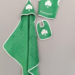 Σετ Λουτρού Baby Team Panathinaikos Baby Block Cotton Palamaiki 3Τεμ