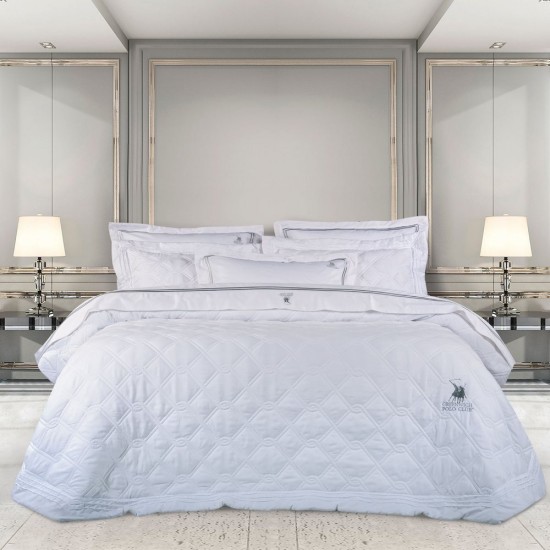 Κουβερλί Υπέρδιπλο Σετ Premium Bedroom 3D Solid 2161 Microsatin Polo Club (220x240) 3Τεμ
