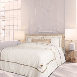 Παπλωματοθήκη Υπέρδιπλη Σετ Με Κέντημα Premium Solid 2128 Satin Cotton Polo Club (220x240) 3Τεμ