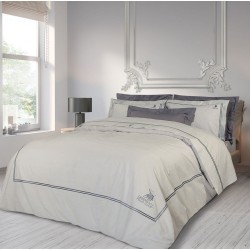 Σεντόνια Υπέρδιπλα Σετ Με Κέντημα Premium Solid 2129 Satin Cotton Polo Club (240x270) 4Τεμ