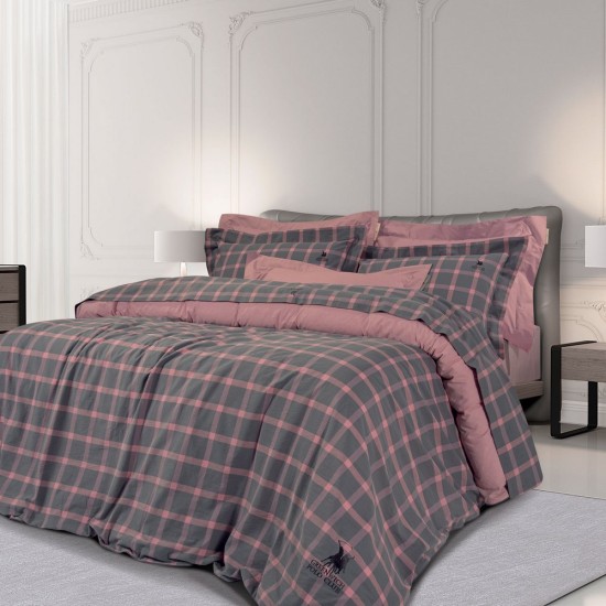 Σεντόνια Υπέρδιπλα Σετ Premium Bedroom Stonewashed 2146 Cotton Polo Club (240x260) 4Τεμ