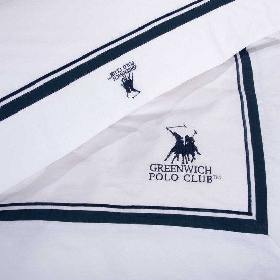 Σεντόνια King Σετ Με Κέντημα Classic Solid 2174 Cotton Polo Club (270x280) 4Τεμ