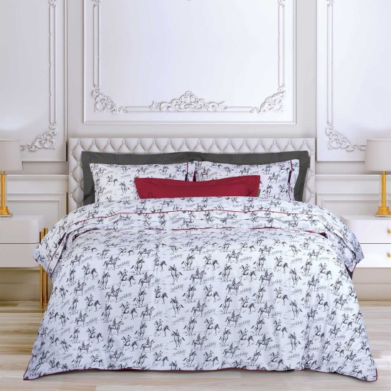 Σεντόνια King Σετ Essential 2263 Animal Print Cotton Polo Club (260x280) 4Τεμ