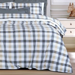 Σεντόνια Υπέρδιπλα Σετ Essential 2265 Geometric Print Cotton Polo Club (240x260) 4Τεμ