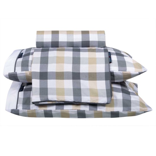 Σεντόνια King Σετ Essential 2265 Geometric Print Cotton Polo Club (260x280) 4Τεμ