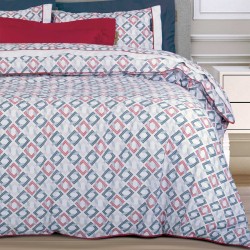 Σεντόνια King Σετ Essential 2266 Geometric Print Satin Cotton Polo Club (260x280) 4Τεμ